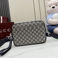 Gucci Canvas & Leather Zip Crossbody Bag