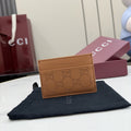 Gucci Brown Leather Openwork Card Holder