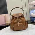 Miu Miu Brown Calfskin Leather Backpack