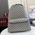 Gucci Canvas & Leather Zip Backpack