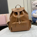 Miu Miu Brown Calfskin Leather Backpack