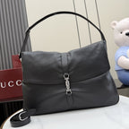 Gucci Black Lambskin Leather Jackie 1961 Crossbody Bag