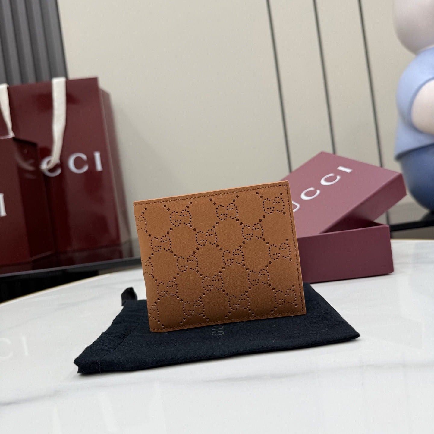 Gucci Brown Leather Logo Wallet