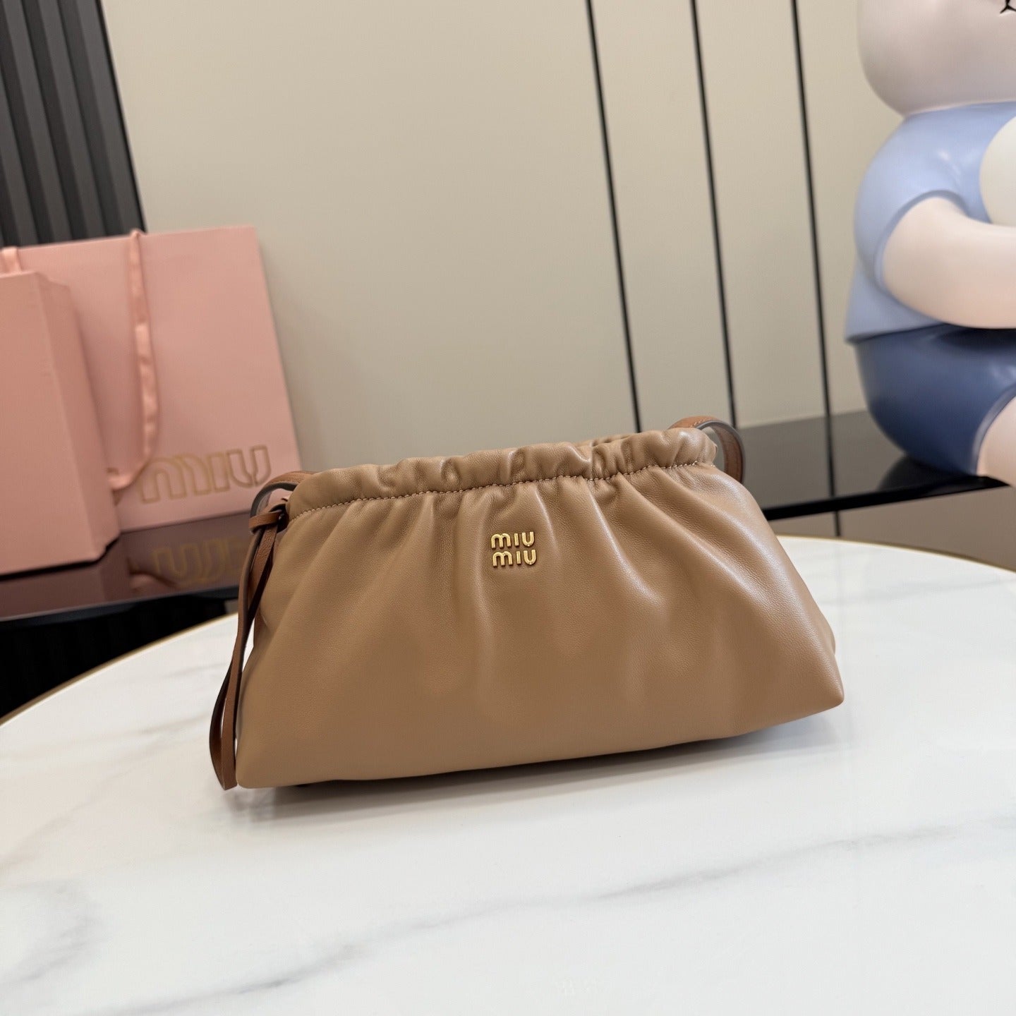Miu Miu Leather Bow Shoulder Bag