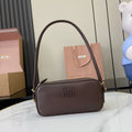 Miu Miu Calfskin Leather & Cotton Colorblock Handbag