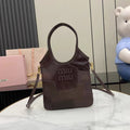 Miu Miu Leather Logo Tote Bag