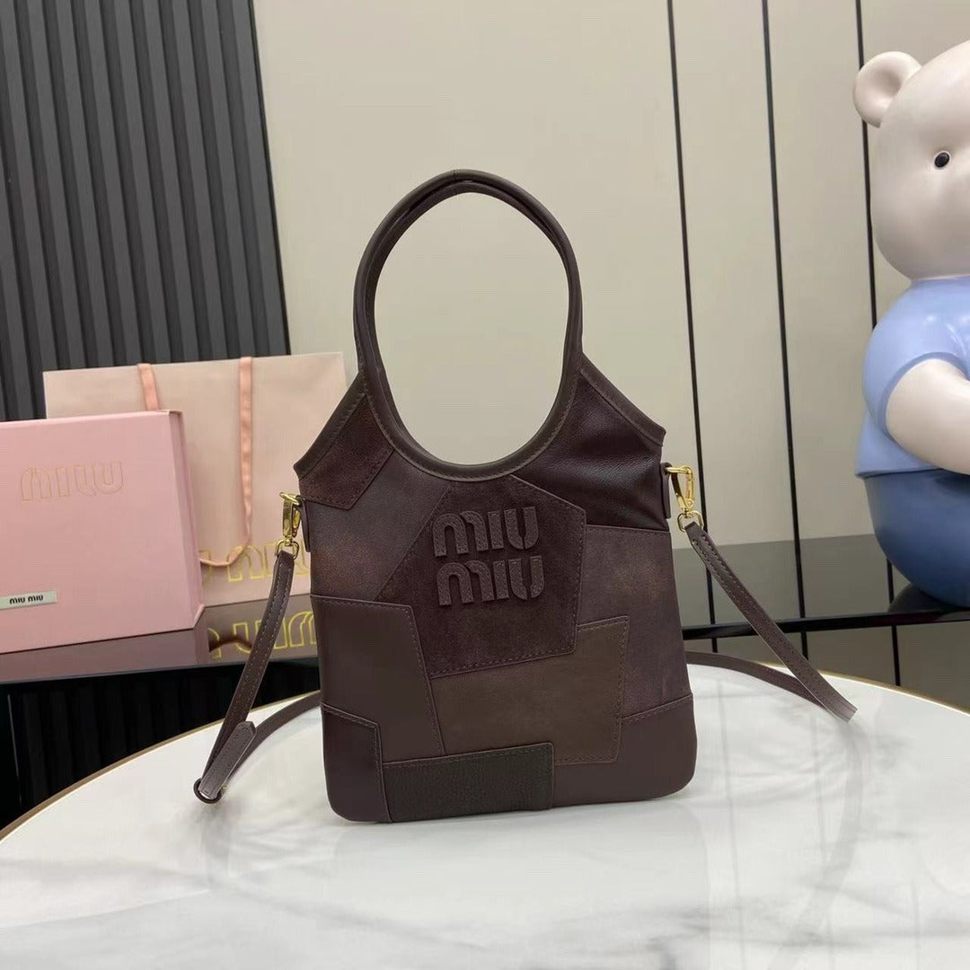 Miu Miu Leather Logo Tote Bag