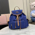 Miu Miu Brown Canvas & Calfskin Leather Backpack