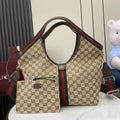 Gucci White Canvas Double G Tote Bag