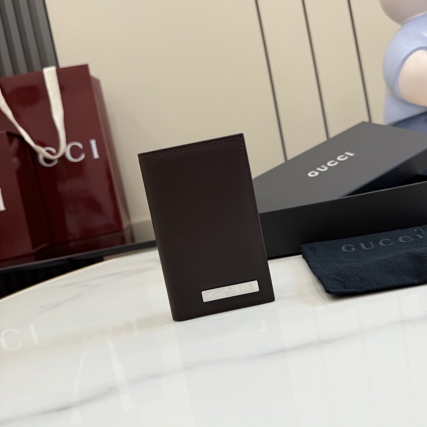 Gucci Brown Leather Card Holder