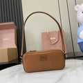 Miu Miu Calfskin Leather & Cotton Colorblock Handbag