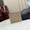 Gucci Brown Canvas & Leather Logo Wallet