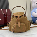 Miu Miu Corduroy & Calfskin Leather Backpack