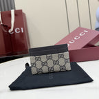 Gucci Canvas & Leather Card Holder