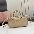 Miu Miu Yellow Leather Logo Handbag