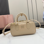 Miu Miu Yellow Leather Logo Handbag