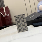 Gucci Canvas & Leather Logo Card Holder