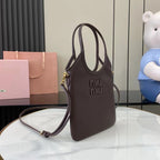Miu Miu Leather Logo Tote Bag