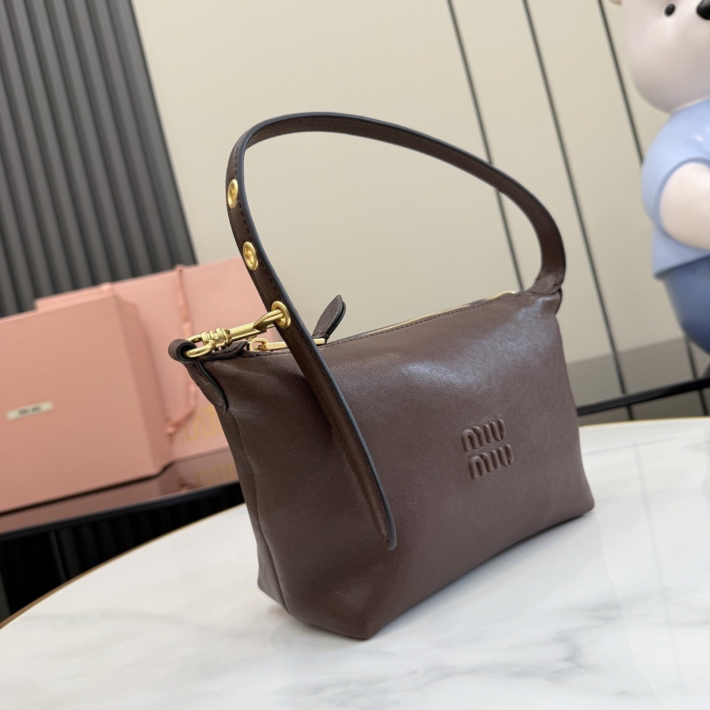 Miu Miu Patent Leather Logo Handbag