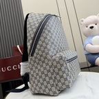 Gucci Canvas & Leather Zip Backpack