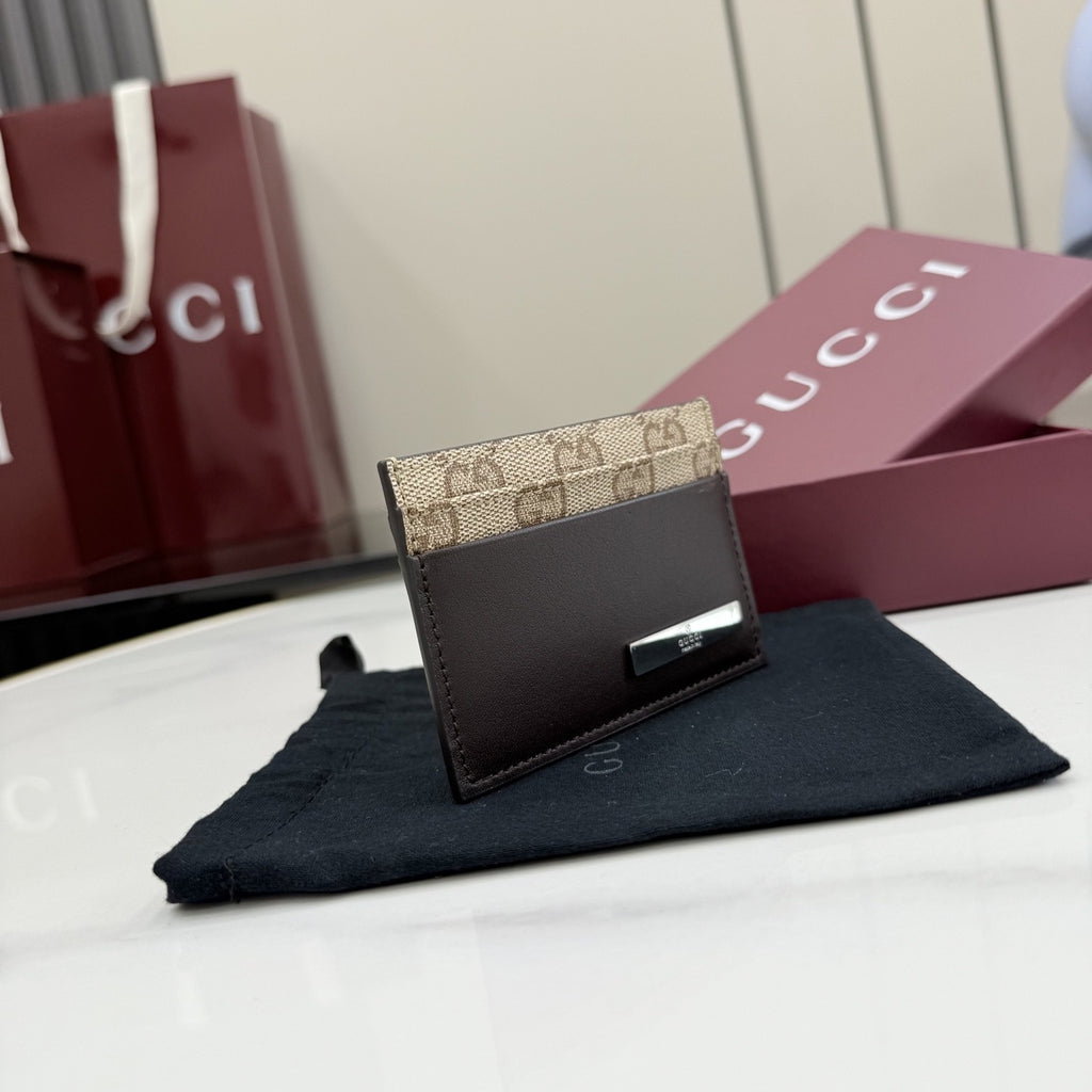 Gucci Brown Leather Card Holder