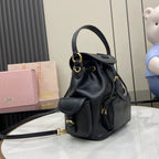 Miu Miu Black Calfskin Leather Backpack