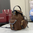 Gucci Corduroy & Calfskin Leather Backpack