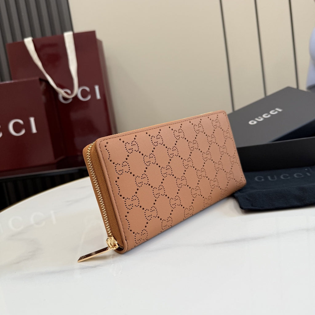 Gucci Brown Leather Logo Wallet