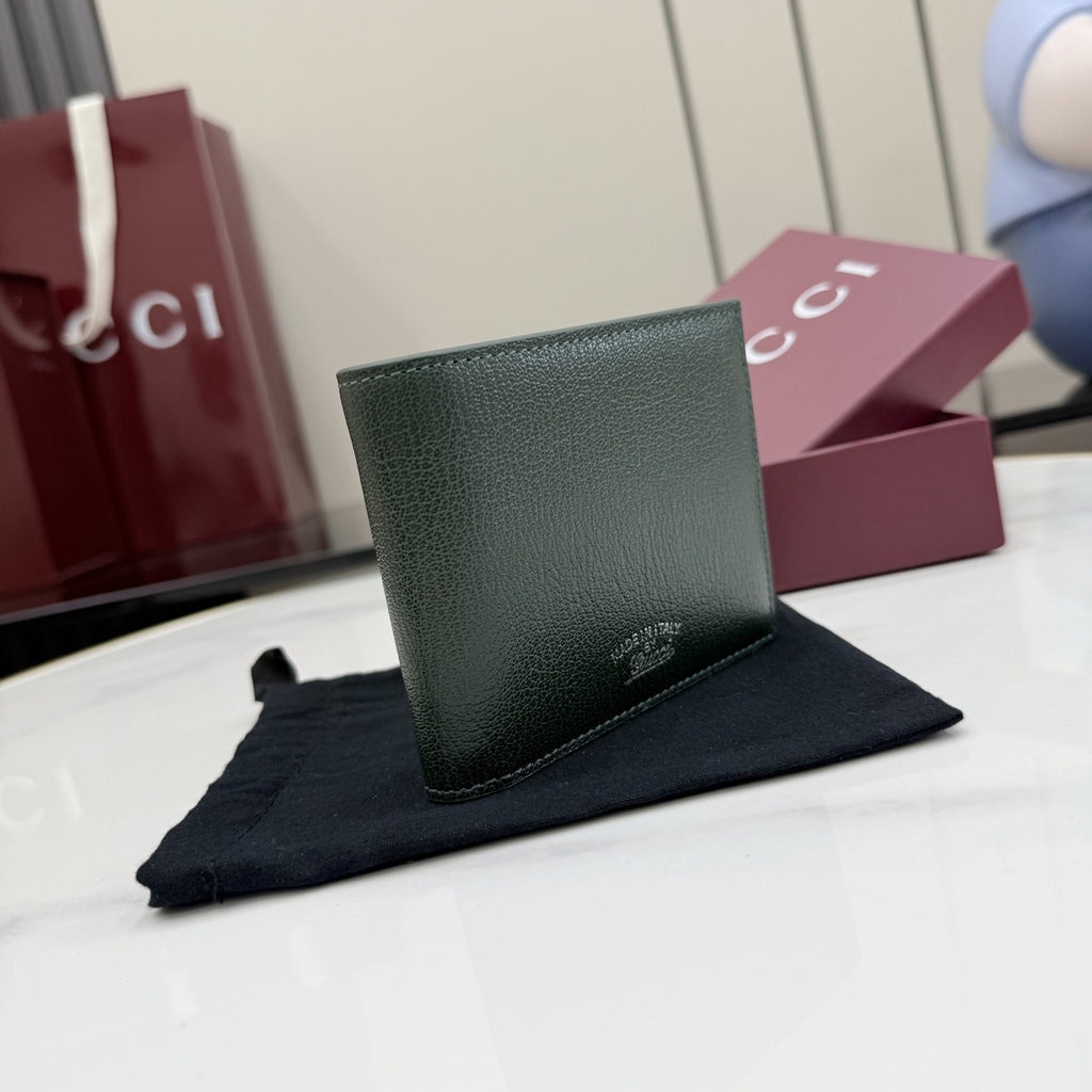 Gucci Green Lambskin Leather Logo Handbag