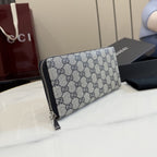 Gucci Canvas & Leather Zip Wallet