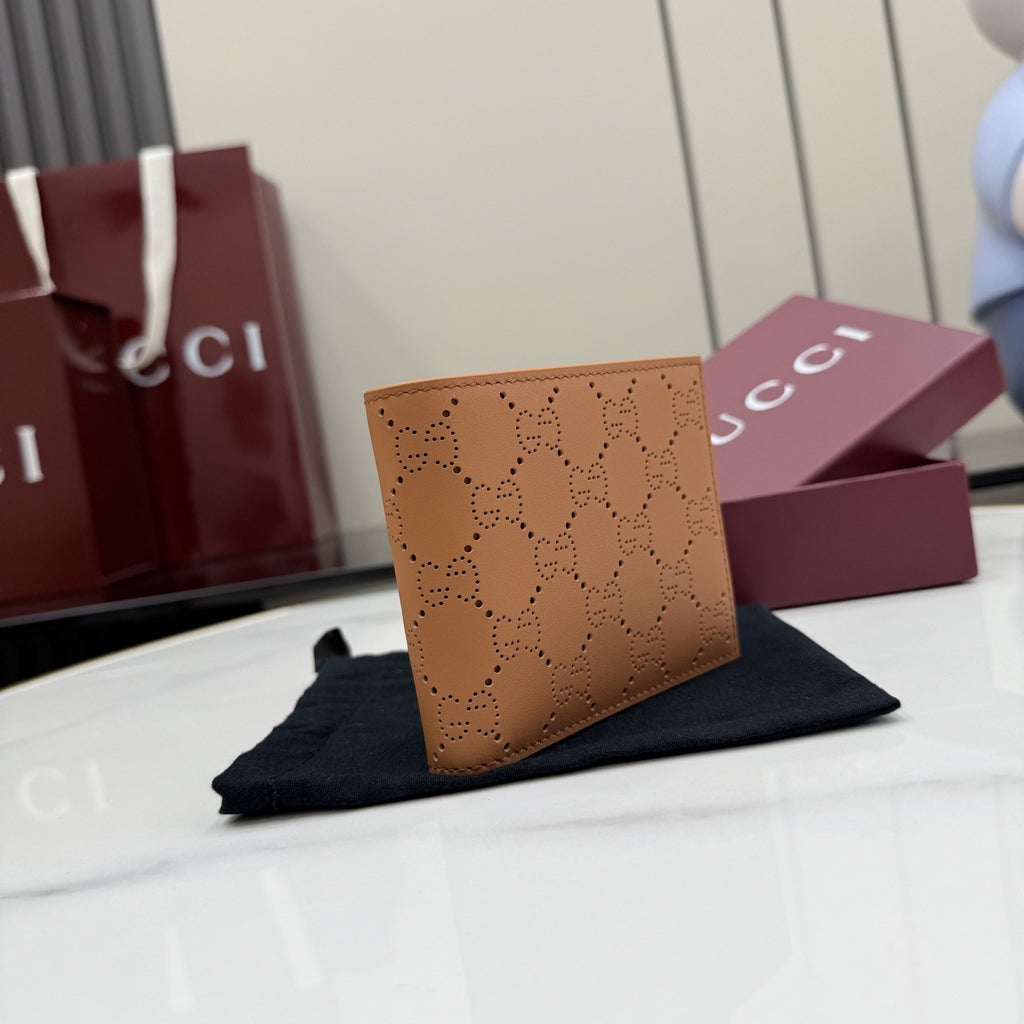 Gucci Brown Leather Logo Wallet