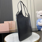 Miu Miu Leather Logo Tote Bag