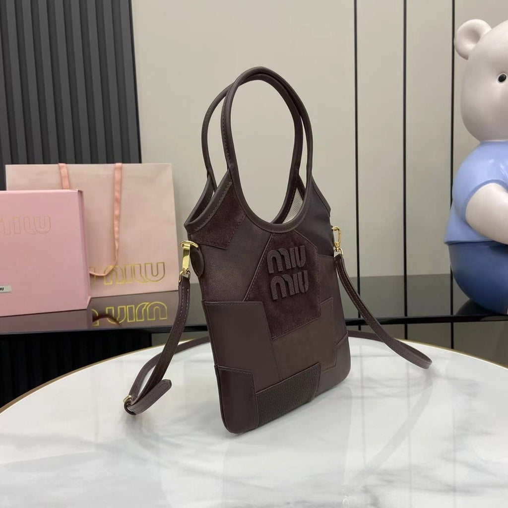 Miu Miu Leather Logo Tote Bag