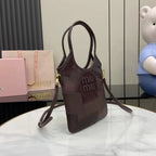 Miu Miu Leather Logo Tote Bag