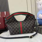 Gucci Black Denim & Canvas Double G Tote Bag