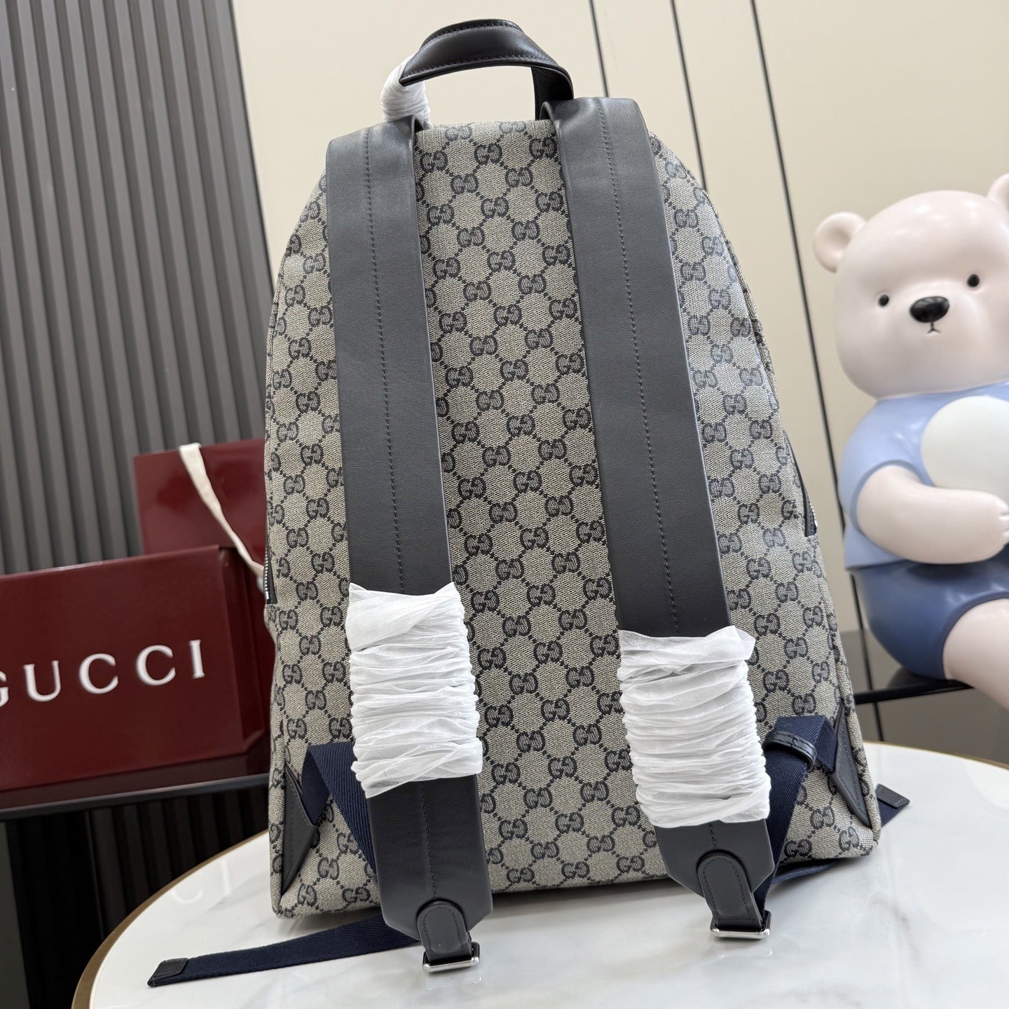 Gucci Canvas & Leather Zip Backpack
