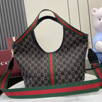 Gucci Black Denim Double G Tote Bag