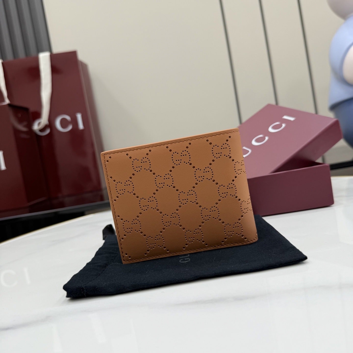 Gucci Brown Leather Logo Wallet