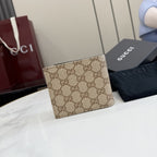 Gucci Brown Canvas & Leather Logo Wallet