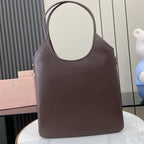 Miu Miu Red Leather Logo Tote Bag