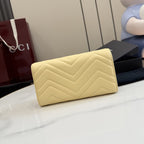 Gucci Yellow Leather GG Marmont Wallet