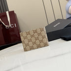 Gucci Green Canvas & Leather Logo Wallet