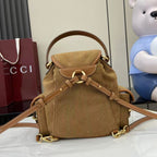 Miu Miu Corduroy & Calfskin Leather Backpack