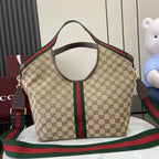Gucci White Canvas Double G Tote Bag