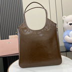 Miu Miu Lambskin Leather Logo Tote Bag