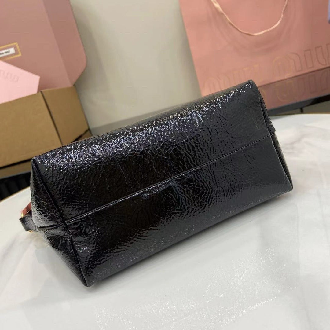 Miu Miu Patent Leather Logo Handbag