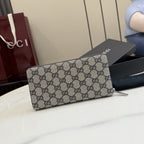 Gucci Canvas & Leather Zip Wallet