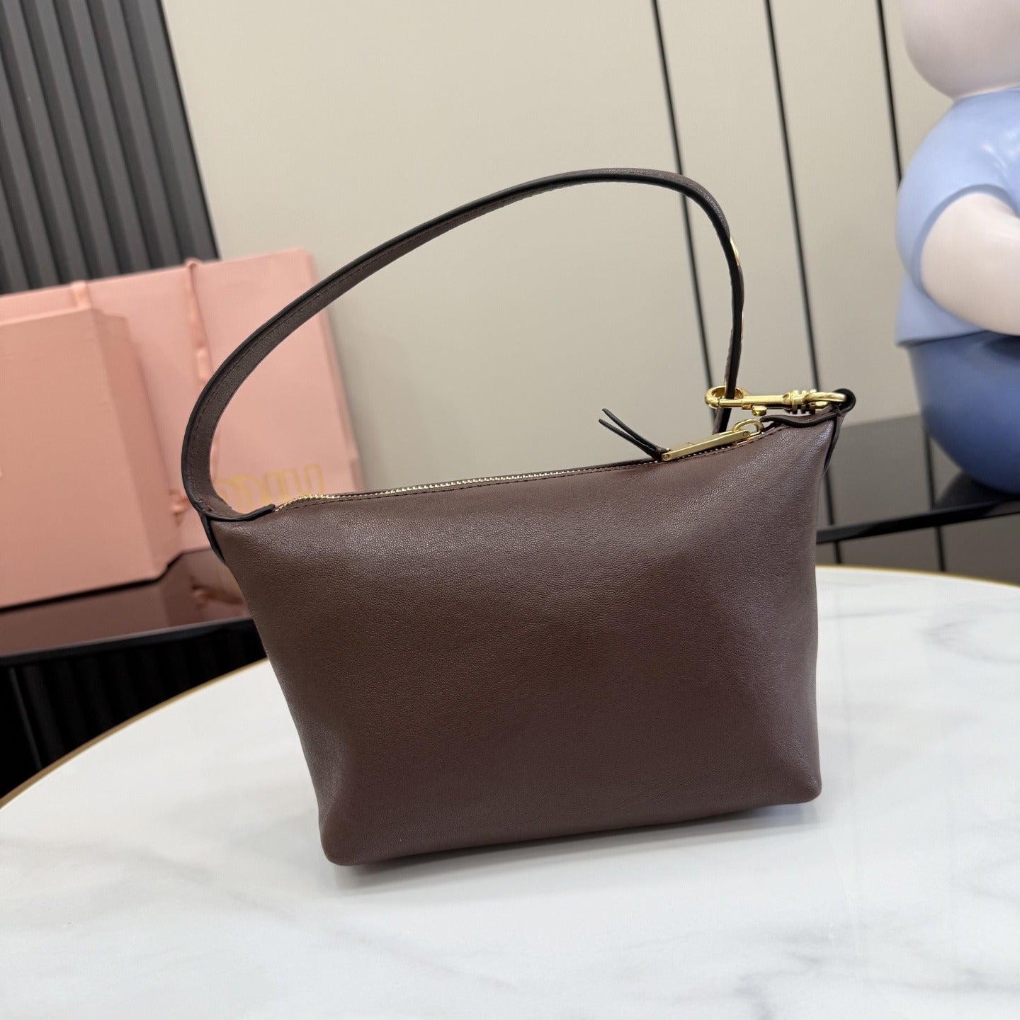 Miu Miu Patent Leather Logo Handbag
