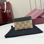 Gucci Brown Canvas & Leather Card Holder