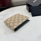Gucci Brown Canvas & Leather Logo Wallet